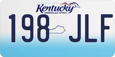 KY license plate 198JLF