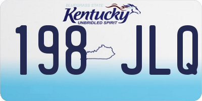 KY license plate 198JLQ