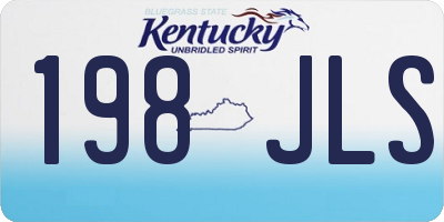 KY license plate 198JLS