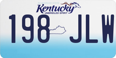 KY license plate 198JLW