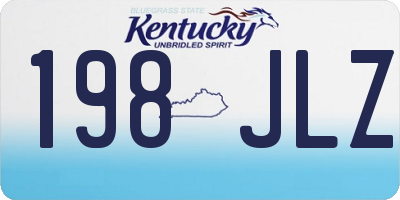 KY license plate 198JLZ