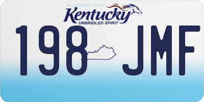 KY license plate 198JMF