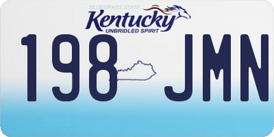KY license plate 198JMN