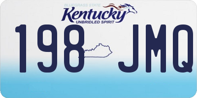 KY license plate 198JMQ
