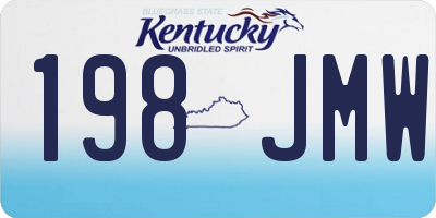 KY license plate 198JMW