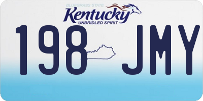 KY license plate 198JMY