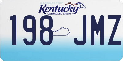 KY license plate 198JMZ
