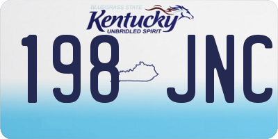 KY license plate 198JNC