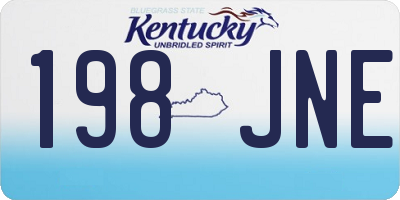 KY license plate 198JNE