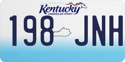 KY license plate 198JNH