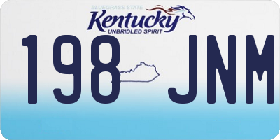 KY license plate 198JNM