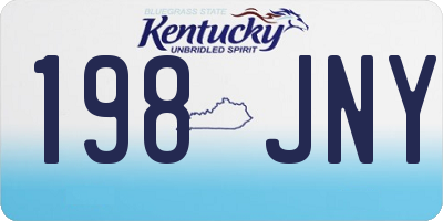 KY license plate 198JNY