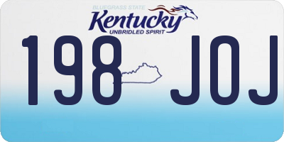 KY license plate 198JOJ
