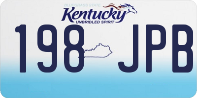 KY license plate 198JPB