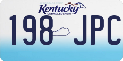 KY license plate 198JPC
