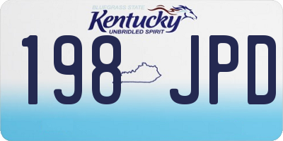 KY license plate 198JPD
