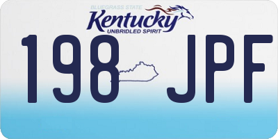 KY license plate 198JPF