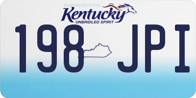 KY license plate 198JPI