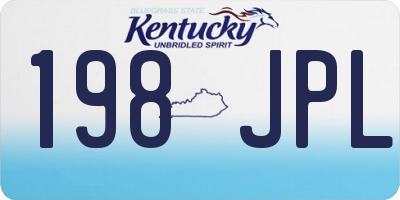 KY license plate 198JPL