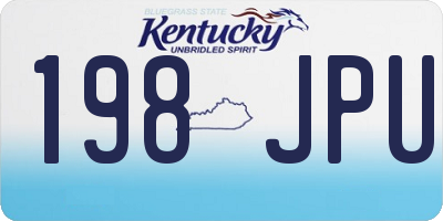 KY license plate 198JPU