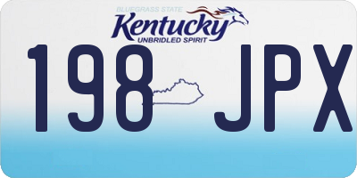 KY license plate 198JPX