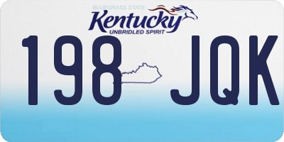 KY license plate 198JQK