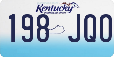 KY license plate 198JQO