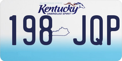 KY license plate 198JQP