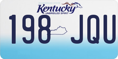 KY license plate 198JQU