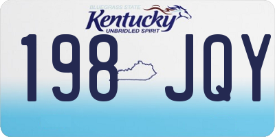 KY license plate 198JQY