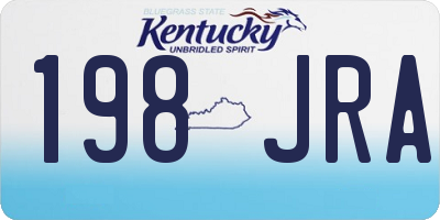 KY license plate 198JRA