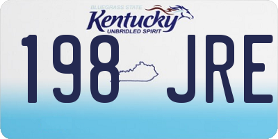 KY license plate 198JRE
