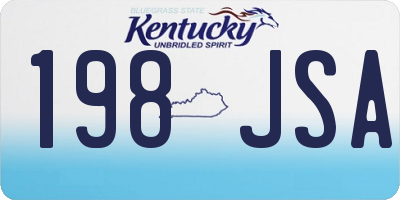 KY license plate 198JSA