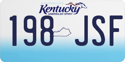 KY license plate 198JSF