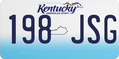 KY license plate 198JSG