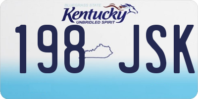 KY license plate 198JSK