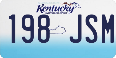 KY license plate 198JSM