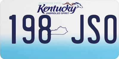 KY license plate 198JSO