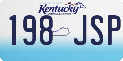 KY license plate 198JSP