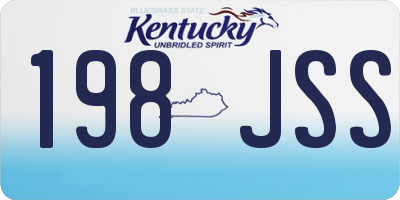 KY license plate 198JSS