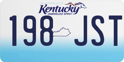 KY license plate 198JST