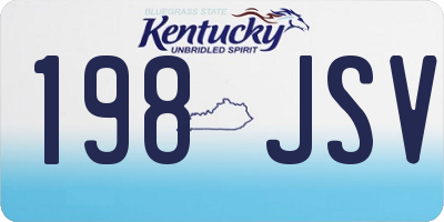 KY license plate 198JSV