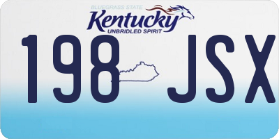KY license plate 198JSX