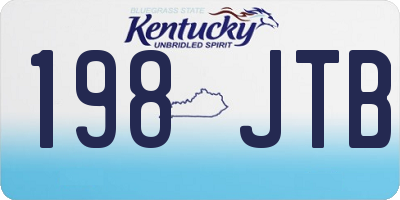 KY license plate 198JTB