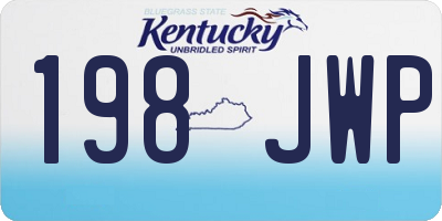 KY license plate 198JWP