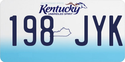 KY license plate 198JYK