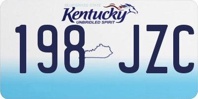 KY license plate 198JZC