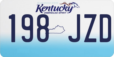 KY license plate 198JZD