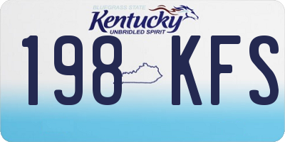 KY license plate 198KFS
