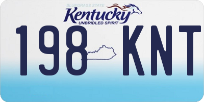 KY license plate 198KNT